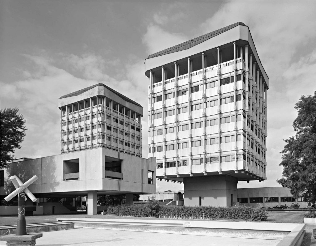Rathaus Marl, Architekten: Broek und Bakema, Fertigstellung: 1967, Marl City Hall, architects: Broek and Bakema, Completion: 1967